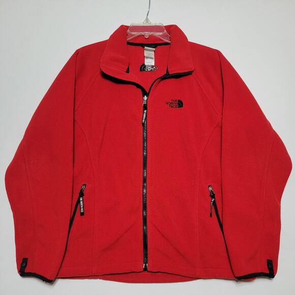 The North Face Red Full Zip Jacket Womens Size Large - Picture 1 of 15